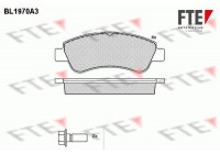 Kit de plaquettes de frein, frein à disque BL1970A3 FTE