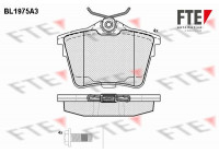 Kit de plaquettes de frein, frein à disque BL1975A3 FTE