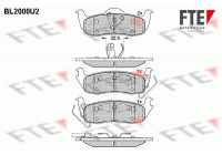 Kit de plaquettes de frein, frein à disque BL2000U2 FTE