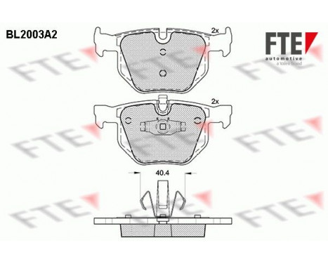 Kit de plaquettes de frein, frein à disque BL2003A2 FTE