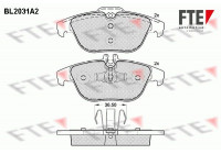 Kit de plaquettes de frein, frein à disque BL2031A2 FTE