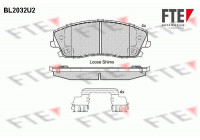 Kit de plaquettes de frein, frein à disque BL2032U2 FTE