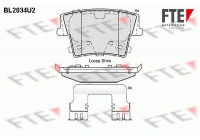 Kit de plaquettes de frein, frein à disque BL2034U2 FTE