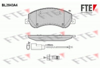 Kit de plaquettes de frein, frein à disque BL2043A4 FTE