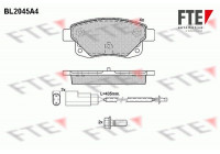 Kit de plaquettes de frein, frein à disque BL2045A4 FTE