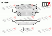 Kit de plaquettes de frein, frein à disque BL2048A3 FTE