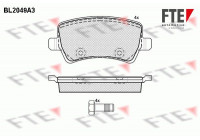 Kit de plaquettes de frein, frein à disque BL2049A3 FTE