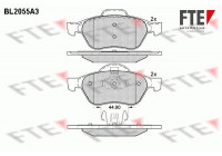 Kit de plaquettes de frein, frein à disque BL2055A3 FTE