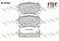 Kit de plaquettes de frein, frein à disque BL2070A2 FTE