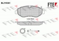 Kit de plaquettes de frein, frein à disque BL2163A1 FTE