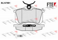 Kit de plaquettes de frein, frein à disque BL2476B1 FTE