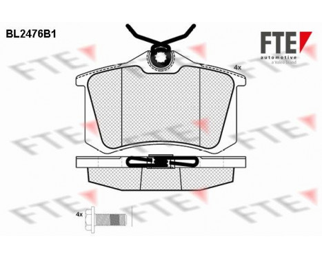 Kit de plaquettes de frein, frein à disque BL2476B1 FTE