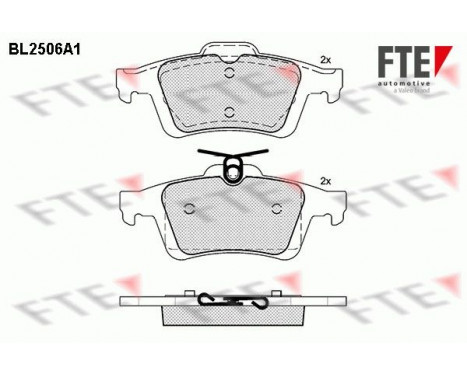 Kit de plaquettes de frein, frein à disque BL2506A1 FTE