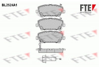 Kit de plaquettes de frein, frein à disque BL2524A1 FTE