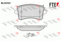 Kit de plaquettes de frein, frein à disque BL2541A1 FTE