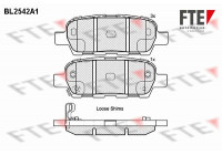 Kit de plaquettes de frein, frein à disque BL2542A1 FTE