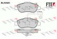 Kit de plaquettes de frein, frein à disque BL2544A1 FTE