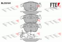 Kit de plaquettes de frein, frein à disque BL2551A1 FTE
