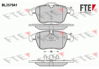 Kit de plaquettes de frein, frein à disque BL2570A1 FTE