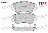 Kit de plaquettes de frein, frein à disque BL2591A1 FTE