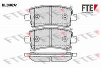 Kit de plaquettes de frein, frein à disque BL2602A1 FTE