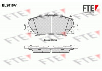Kit de plaquettes de frein, frein à disque BL2610A1 FTE
