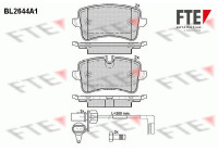 Kit de plaquettes de frein, frein à disque BL2644A1 FTE