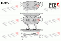 Kit de plaquettes de frein, frein à disque BL2651A1 FTE