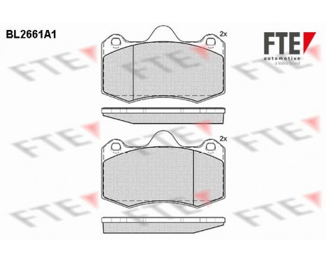 Kit de plaquettes de frein, frein à disque BL2661A1 FTE