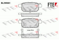 Kit de plaquettes de frein, frein à disque BL2669A1 FTE