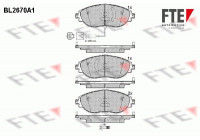 Kit de plaquettes de frein, frein à disque BL2670A1 FTE
