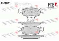 Kit de plaquettes de frein, frein à disque BL2685A1 FTE