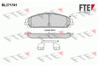 Kit de plaquettes de frein, frein à disque BL2717A1 FTE