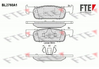 Kit de plaquettes de frein, frein à disque BL2760A1 FTE