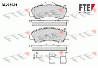 Kit de plaquettes de frein, frein à disque BL2770A1 FTE