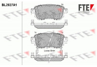 Kit de plaquettes de frein, frein à disque BL2827A1 FTE