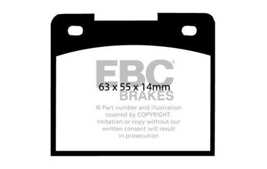 Kit de plaquettes de frein, frein à disque Bluestuff DP5114NDX EBC, Image 5