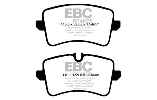 Kit de plaquettes de frein, frein à disque Bluestuff DP52082NDX EBC, Image 5