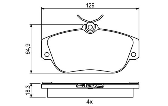 Kit de plaquettes de frein, frein à disque BP006 Bosch, Image 6