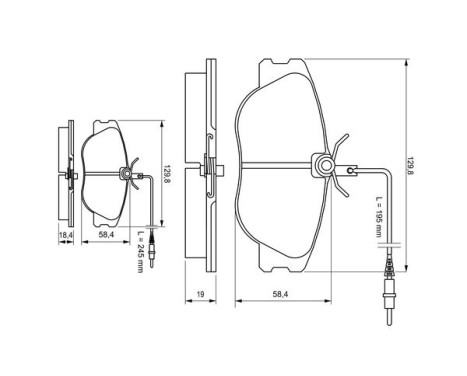 Kit de plaquettes de frein, frein à disque BP016 Bosch, Image 7