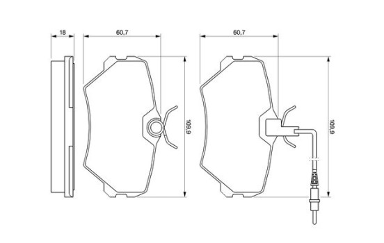 Kit de plaquettes de frein, frein à disque BP100 Bosch, Image 5