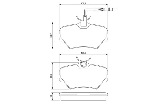 Kit de plaquettes de frein, frein à disque BP100 Bosch, Image 6
