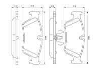Kit de plaquettes de frein, frein à disque BP1006 Bosch
