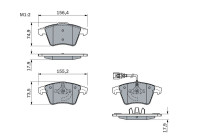Kit de plaquettes de frein, frein à disque BP1017 Bosch