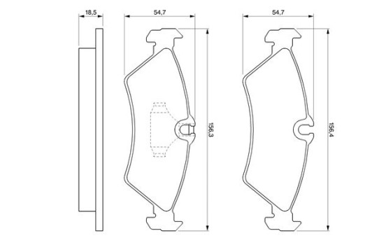 Kit de plaquettes de frein, frein à disque BP102 Bosch, Image 3