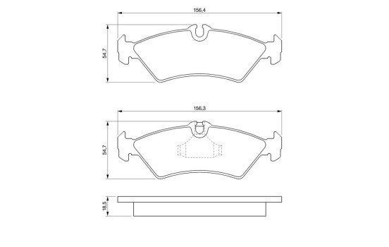 Kit de plaquettes de frein, frein à disque BP102 Bosch, Image 8