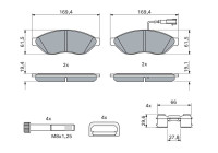 Kit de plaquettes de frein, frein à disque BP1021 Bosch