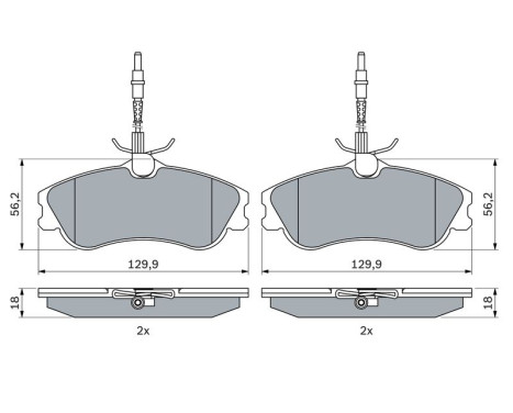 Kit de plaquettes de frein, frein à disque BP103 Bosch, Image 5