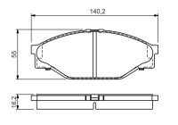Kit de plaquettes de frein, frein à disque BP104 Bosch