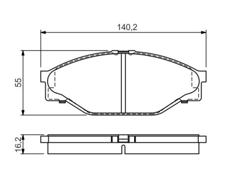 Kit de plaquettes de frein, frein à disque BP104 Bosch